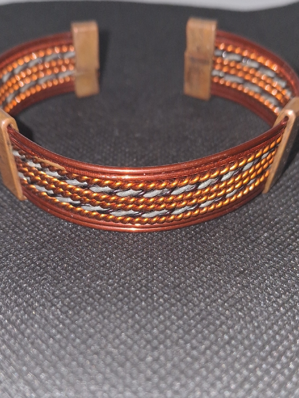 Copper Tone Multi-Strand Braided Cuff Bracelet